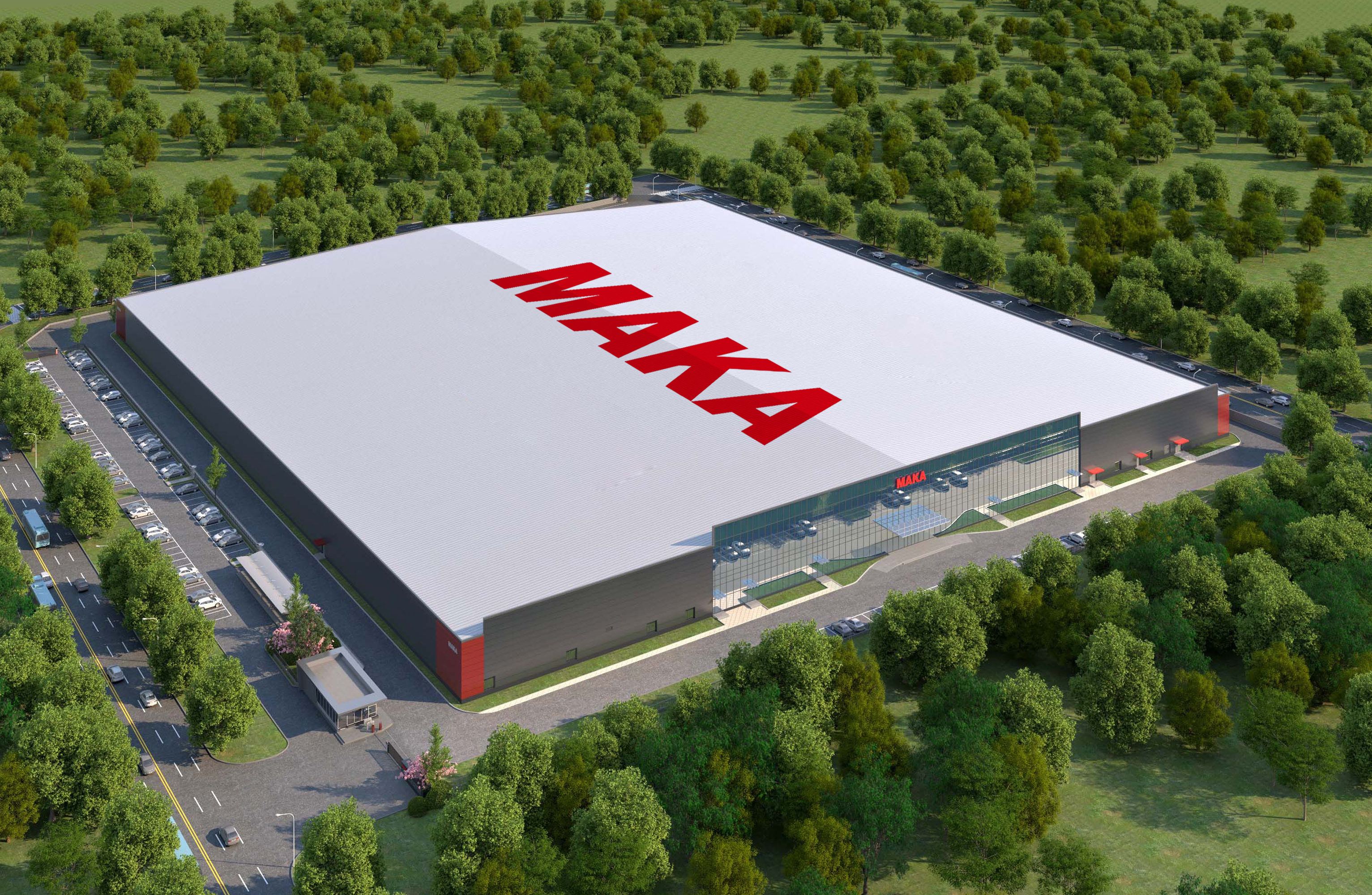 The new factory under construction