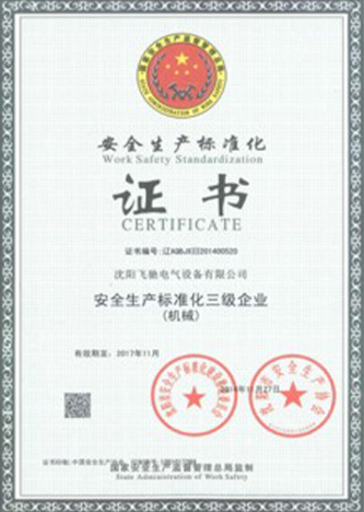 安全生产标准化证书