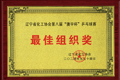 Приз за лучшую организацию на 8-м турнире по настольному теннису 
